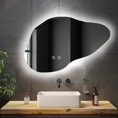 Netaisyklingos formos LED veidrodis su nerasojimo funkcija NF06 (70x100) Netaisyklingos formos LED veidrodis su nerasojimo funkcija NF06 (70x100)