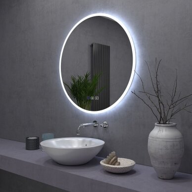 Bluetooth apvalus šviečiantis veidrodis su nerasojimo funkcija AP28 (reguliuojama LED spalva) 6 Bluetooth apvalus šviečiantis veidrodis su nerasojimo funkcija AP28 (reguliuojama LED spalva) 6