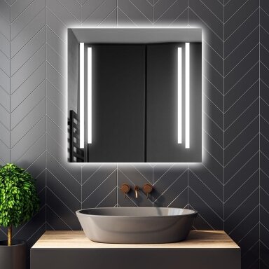 Kvadratinis šviečiantis LED veidrodis KV15 Kvadratinis šviečiantis LED veidrodis KV15
