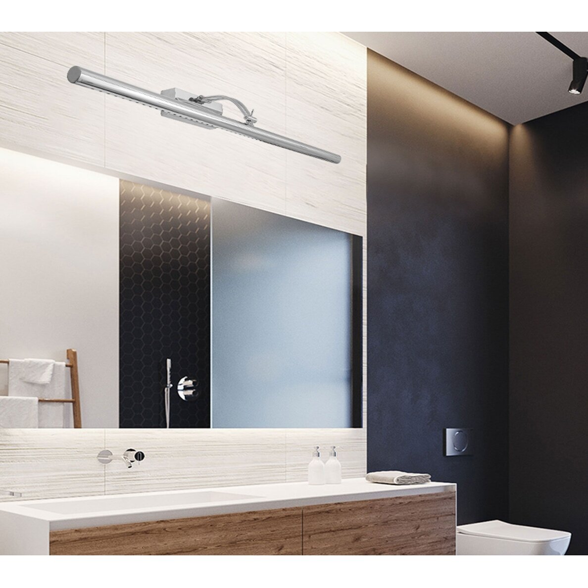 LED sieninis šviestuvas 15W 106CM APP367-1W CHROM 2