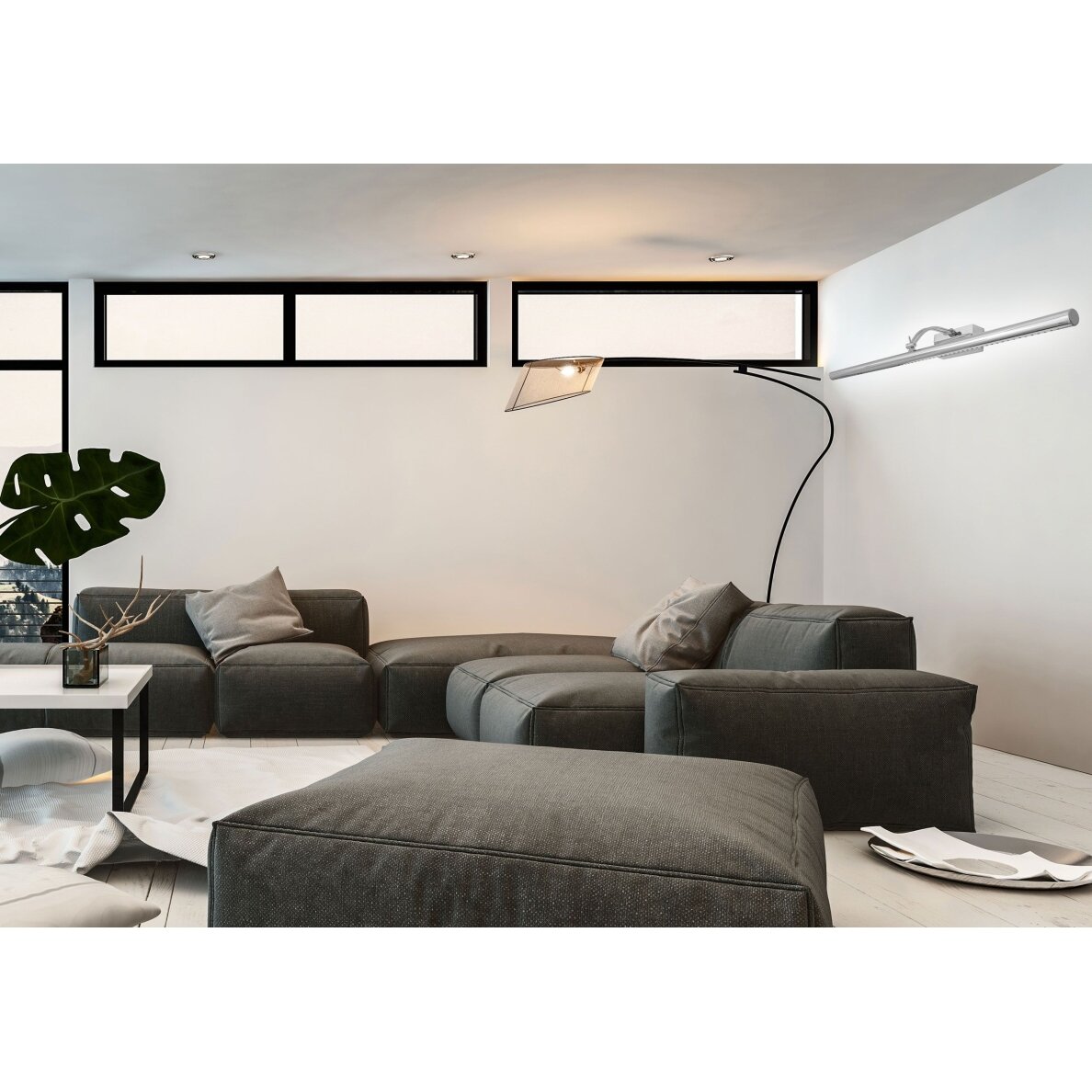 LED sieninis šviestuvas 15W 106CM APP367-1W CHROM 4