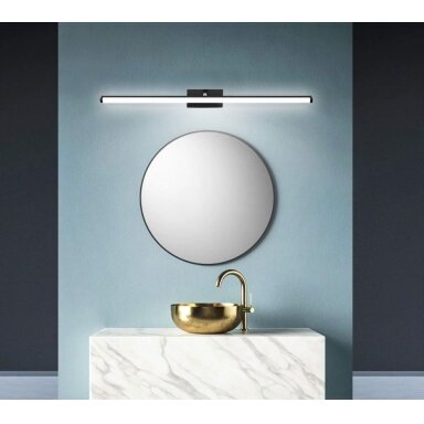 LED vonios sieninė lempa virš veidrodžio 12W 50CM APP373-1W JUODAS