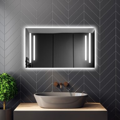 Stačiakampis šviečiantis LED veidrodis ST06 Stačiakampis šviečiantis LED veidrodis ST06