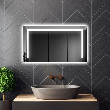 Stačiakampis šviečiantis LED veidrodis ST08 Stačiakampis šviečiantis LED veidrodis ST08