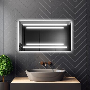 Stačiakampis šviečiantis LED veidrodis ST11