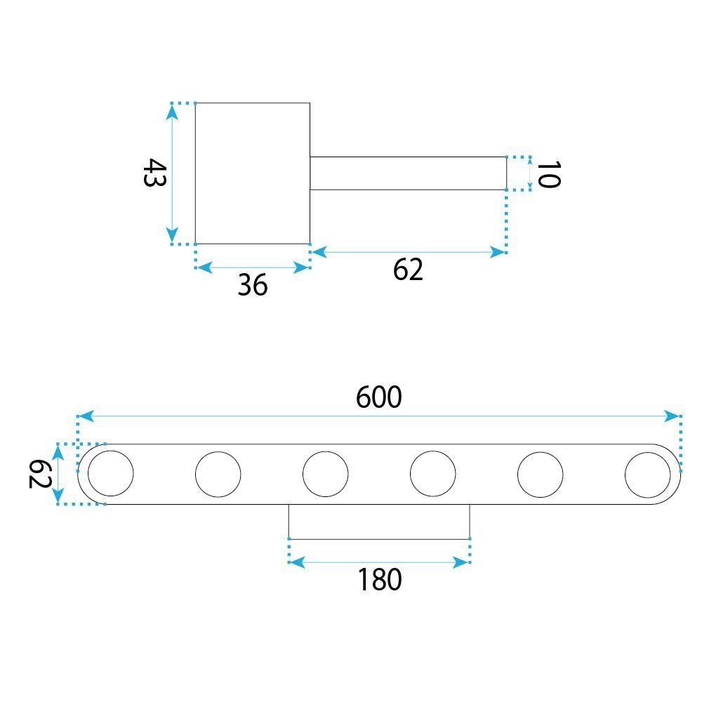 Vonios sieninis LED šviestuvas SWE055-W BLACK 7 Vonios sieninis LED šviestuvas SWE055-W BLACK 7
