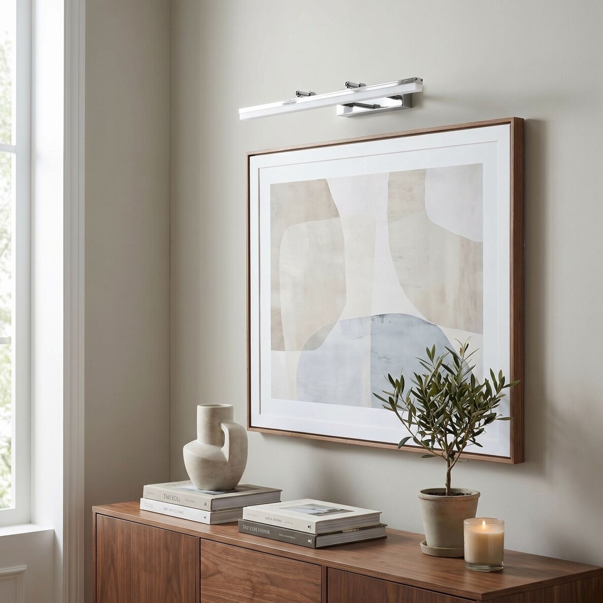 Vonios sieninis LED šviestuvas APP1870-1W 60cm CHROME 6