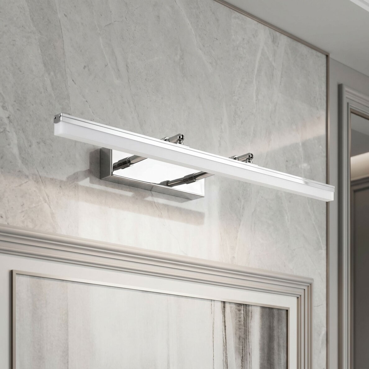 Vonios sieninis LED šviestuvas APP1870-1W 60cm CHROME 7