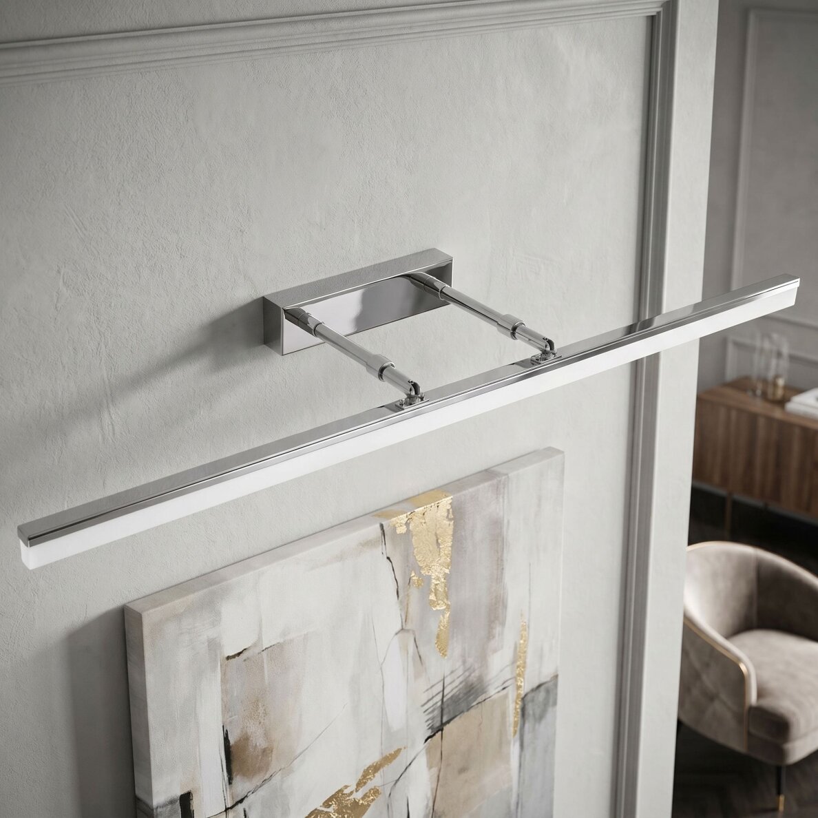 Vonios sieninis LED šviestuvas APP1871-1W 80cm CHROME 6