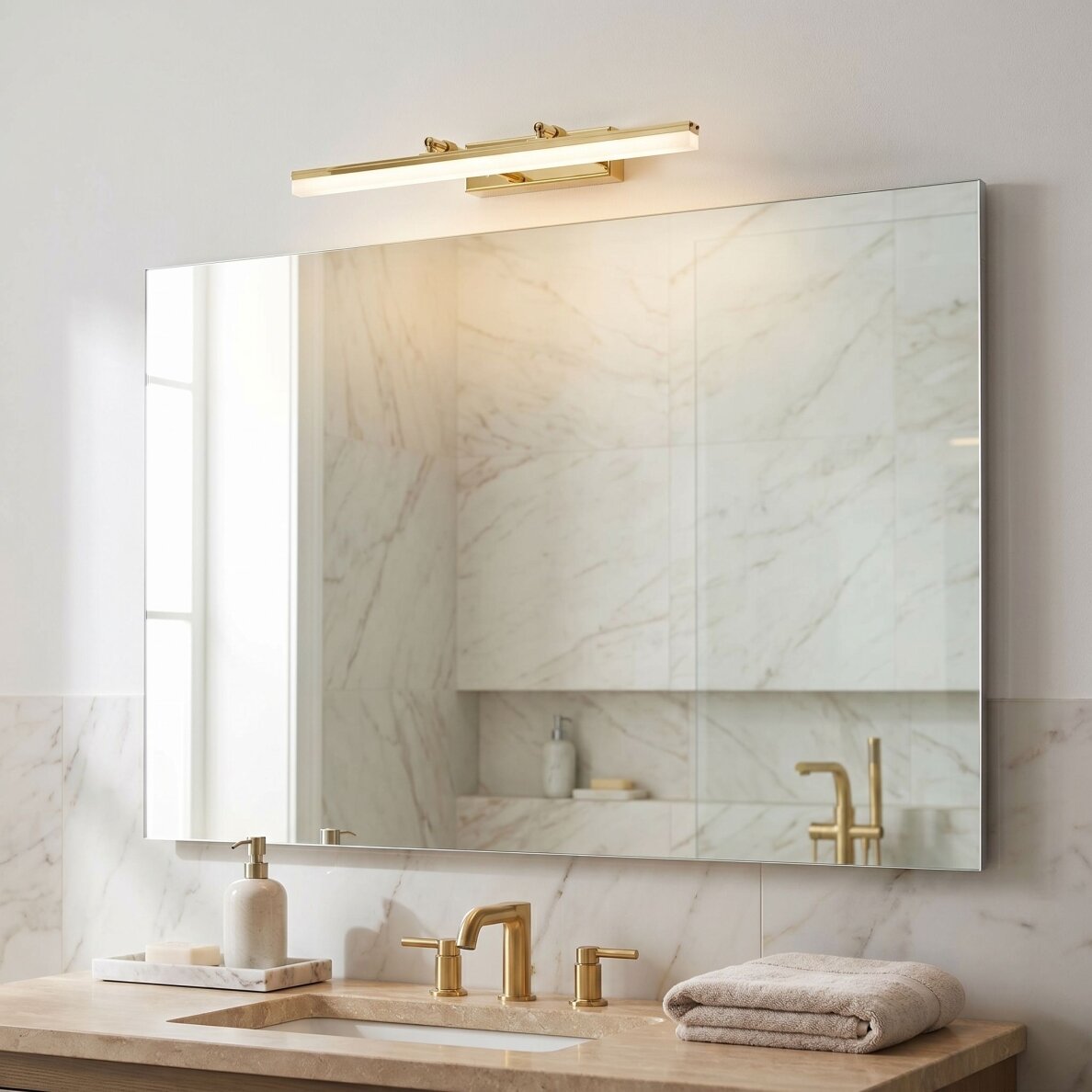 Vonios sieninis LED šviestuvas APP1873-1W 60cm GOLD 2