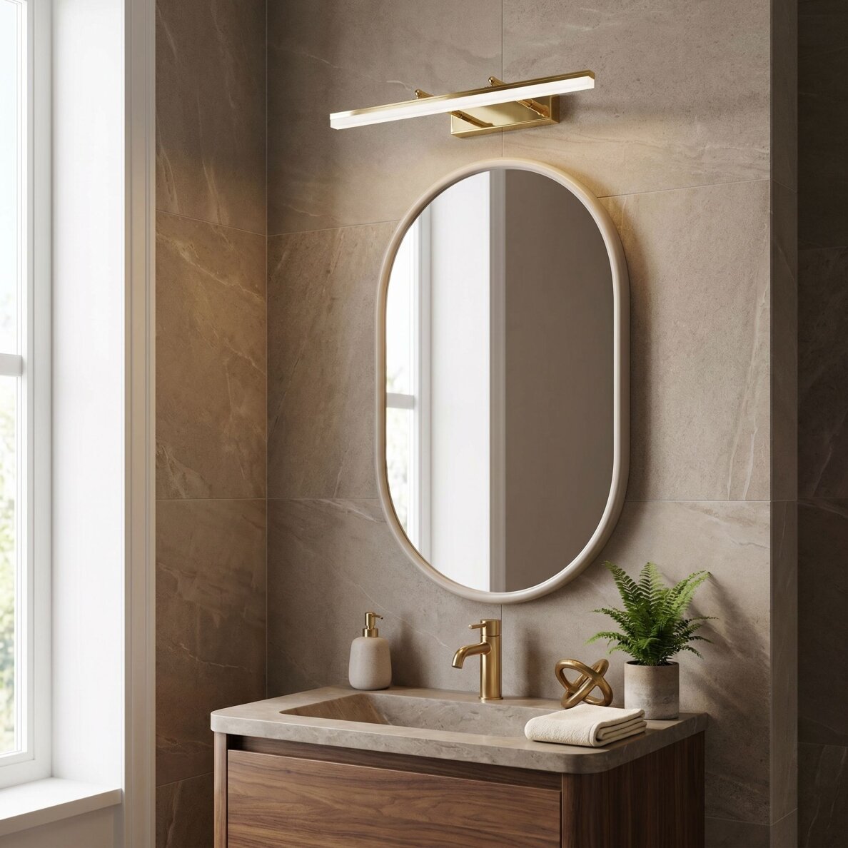 Vonios sieninis LED šviestuvas APP1873-1W 60cm GOLD 4
