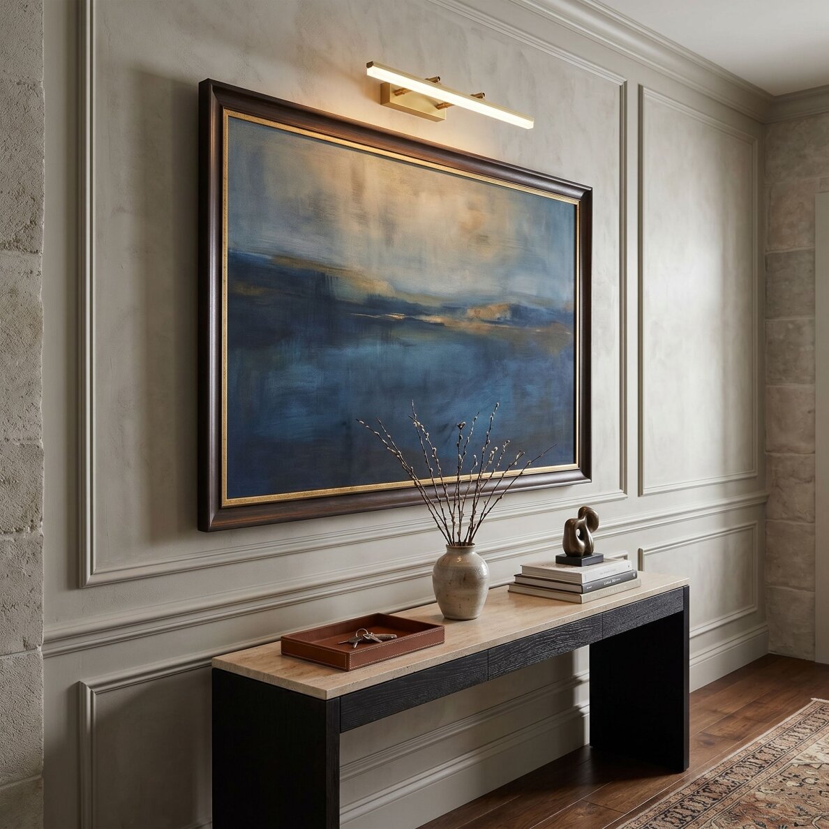Vonios sieninis LED šviestuvas APP1876-1W 60cm BRUSH GOLD 5