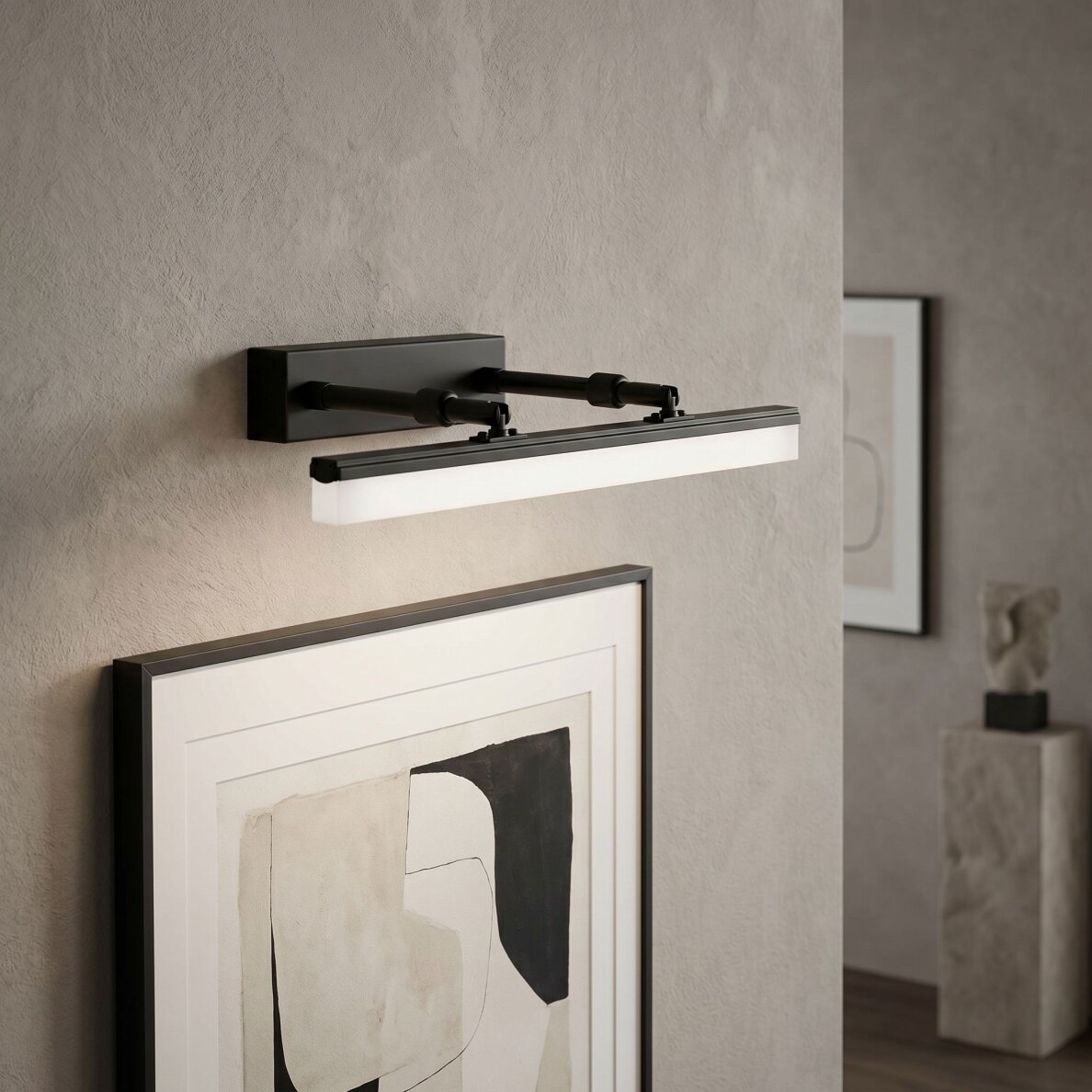 Vonios sieninis LED šviestuvas APP1878-1W 40cm BLACK 3