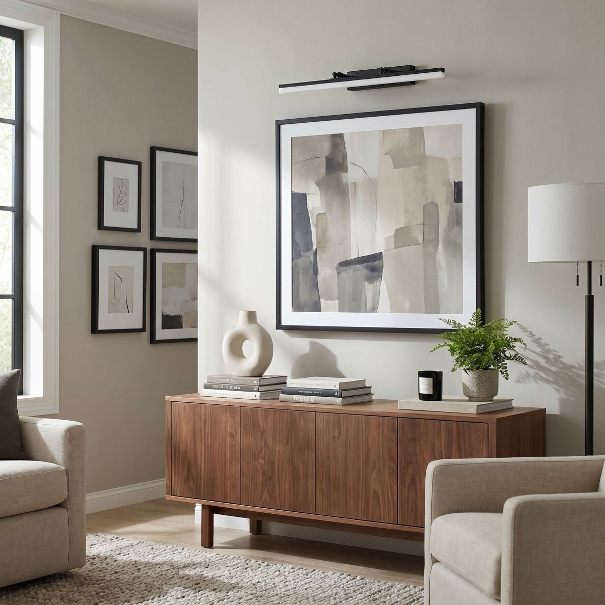Vonios sieninis LED šviestuvas APP1879-1W 60cm BLACK 5