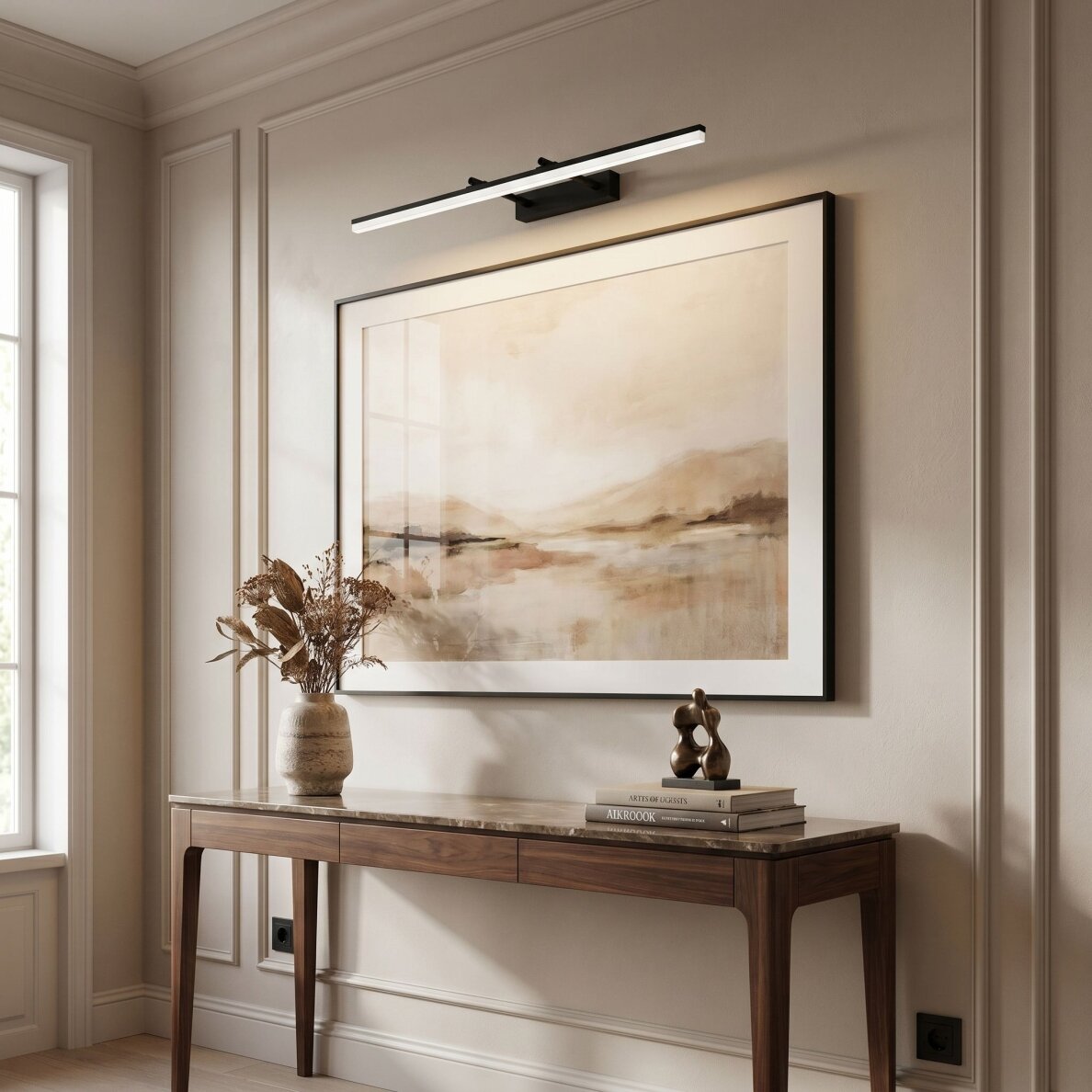 Vonios sieninis LED šviestuvas APP1880-1W 80cm BLACK 5