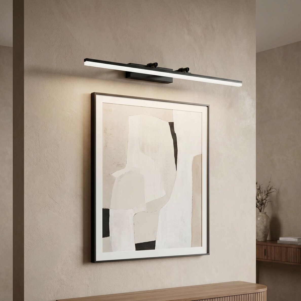Vonios sieninis LED šviestuvas APP1880-1W 80cm BLACK 7