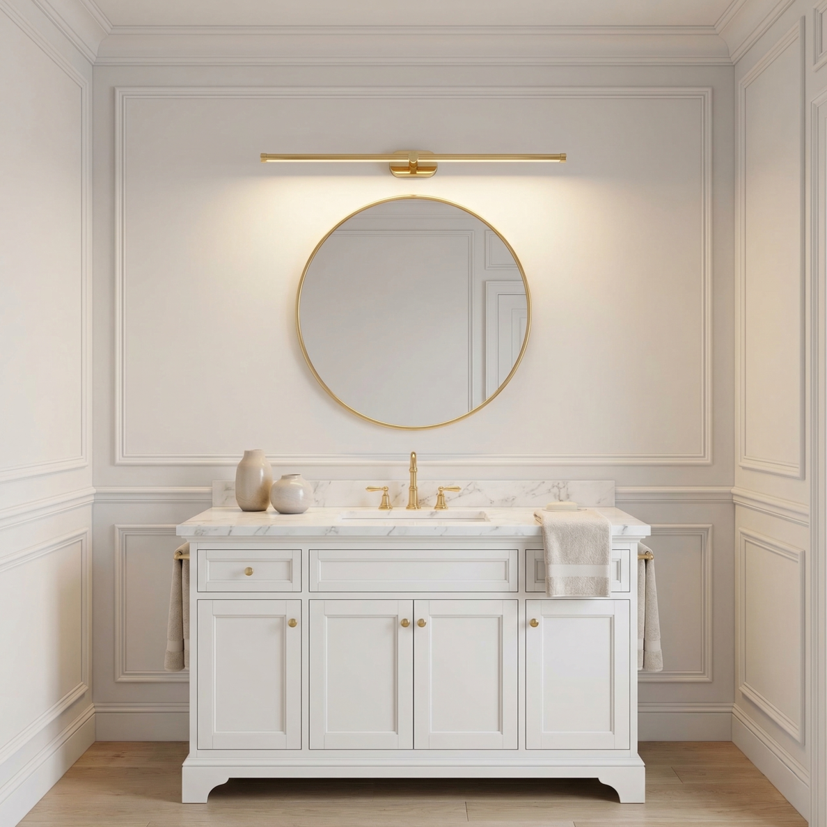 Vonios sieninis LED šviestuvas APP1891-1W 80 cm GOLD 7