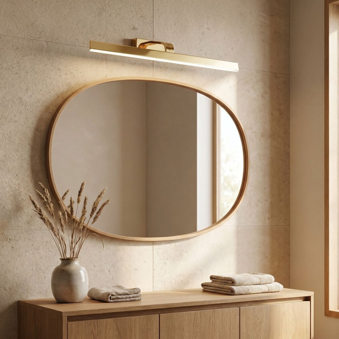 Vonios sieninis LED šviestuvas SWE006-1W 73cm GOLD 6