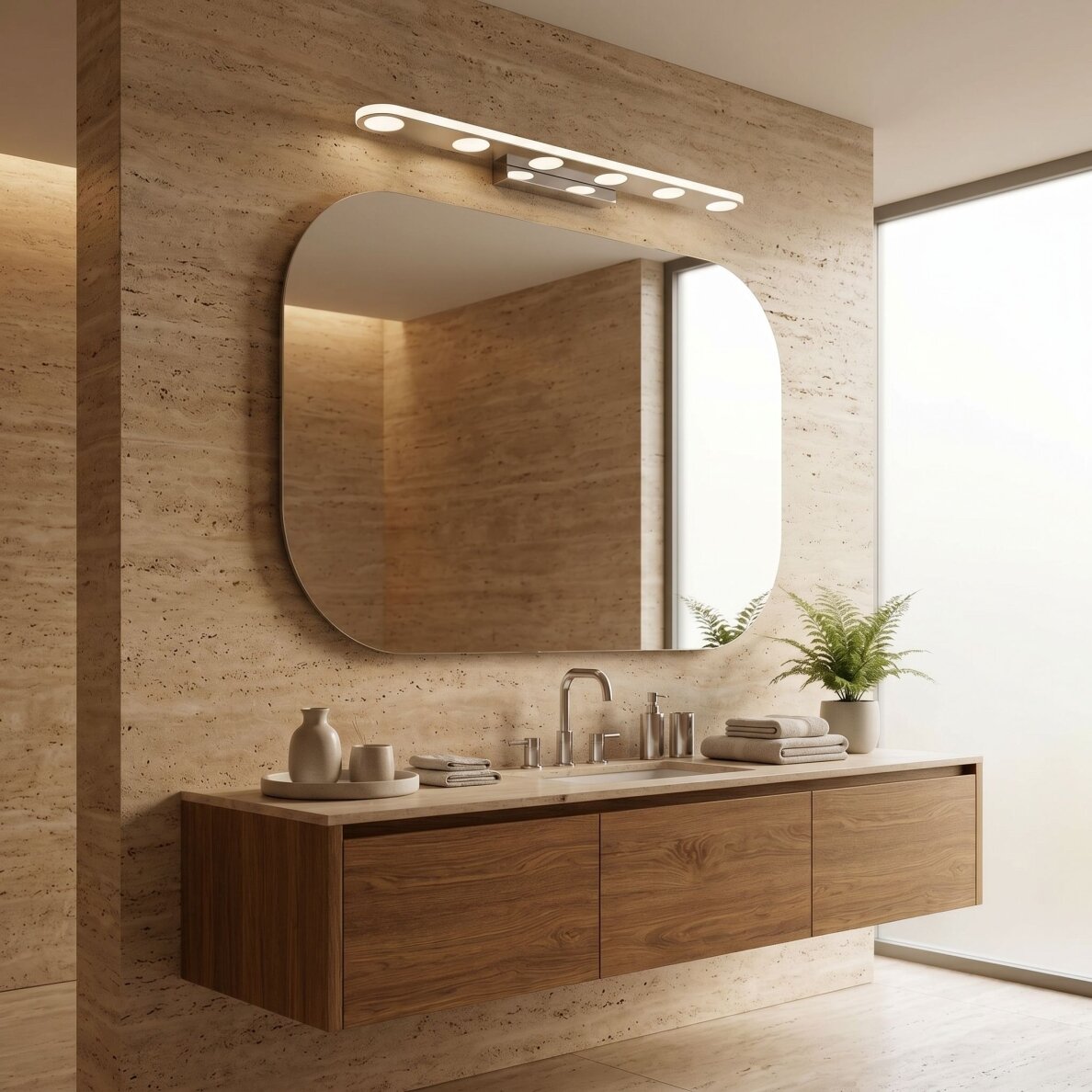 Vonios sieninis LED šviestuvas SWE056-W CHROME 2