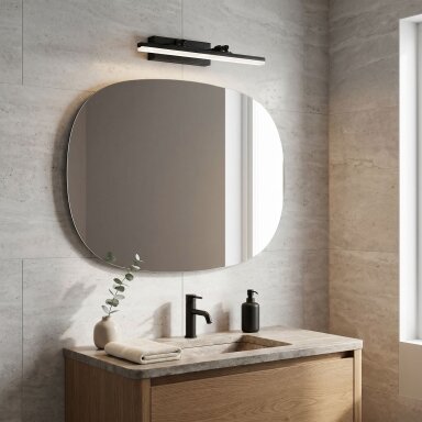 Vonios sieninis LED šviestuvas APP1878-1W 40cm BLACK Vonios sieninis LED šviestuvas APP1878-1W 40cm BLACK