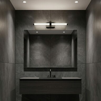 Vonios sieninis LED šviestuvas APP1887-1W 40cm BLACK Vonios sieninis LED šviestuvas APP1887-1W 40cm BLACK