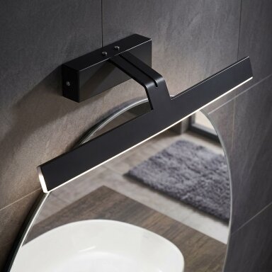 Vonios sieninis LED šviestuvas SWE010-1W 43cm BLACK Vonios sieninis LED šviestuvas SWE010-1W 43cm BLACK