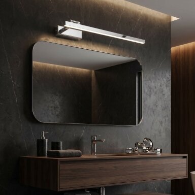 Vonios sieninis LED šviestuvas SWE029-1W 60cm CHROME Vonios sieninis LED šviestuvas SWE029-1W 60cm CHROME
