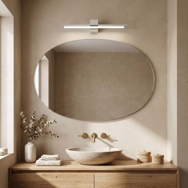 Vonios sieninis LED šviestuvas SWE041-1W 60cm Chrome