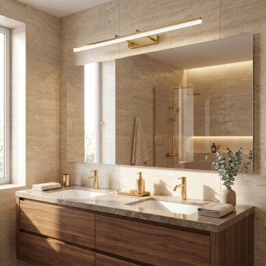 Vonios sieninis LED šviestuvas APP1874-1W 80cm GOLD 2 Vonios sieninis LED šviestuvas APP1874-1W 80cm GOLD 2