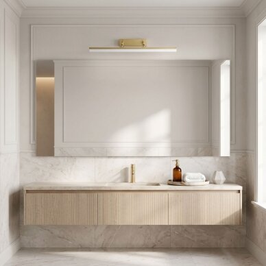 Vonios sieninis LED šviestuvas APP1876-1W 60cm BRUSH GOLD 2