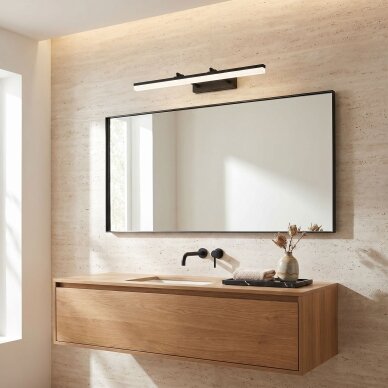 Vonios sieninis LED šviestuvas APP1879-1W 60cm BLACK 2