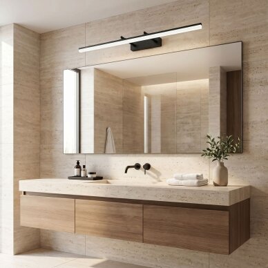 Vonios sieninis LED šviestuvas APP1880-1W 80cm BLACK 3