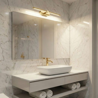 Vonios sieninis LED šviestuvas APP1889-1W 40 cm GOLD 5 Vonios sieninis LED šviestuvas APP1889-1W 40 cm GOLD 5