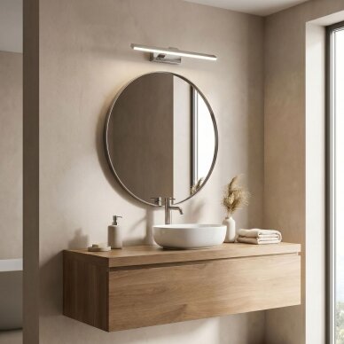 Vonios sieninis LED šviestuvas SWE001-1W 43cm CHROME 2