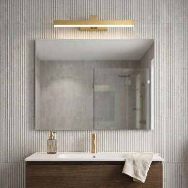 Vonios sieninis LED šviestuvas SWE007-1W 43cm BRUSH GOLD 2