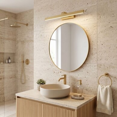 Vonios sieninis LED šviestuvas SWE008-1W 58cm BRUSH GOLD 6