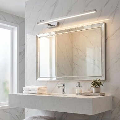 Vonios sieninis LED šviestuvas SWE030-1W 80cm CHROME 3 Vonios sieninis LED šviestuvas SWE030-1W 80cm CHROME 3