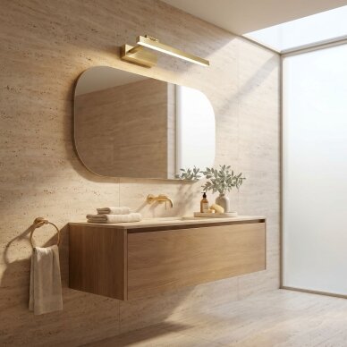 Vonios sieninis LED šviestuvas SWE031-1W 40cm Brush Gold 1 Vonios sieninis LED šviestuvas SWE031-1W 40cm Brush Gold 1