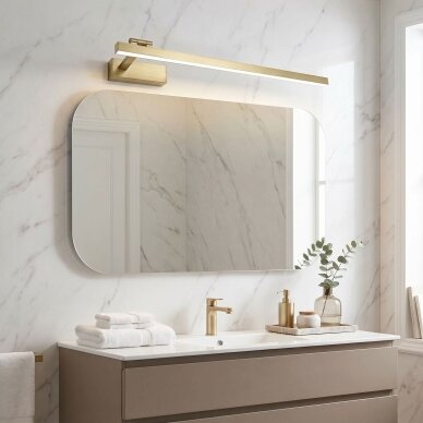 Vonios sieninis LED šviestuvas SWE033-1W 80cm BRUSH GOLD 3