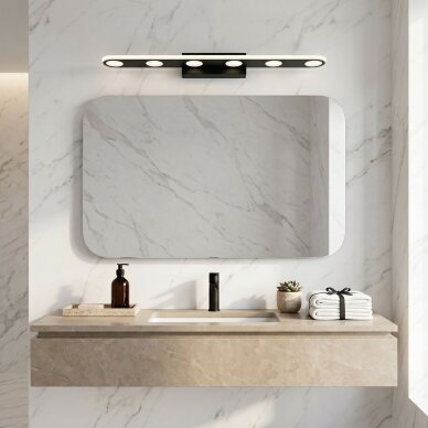 Vonios sieninis LED šviestuvas SWE055-W BLACK 1